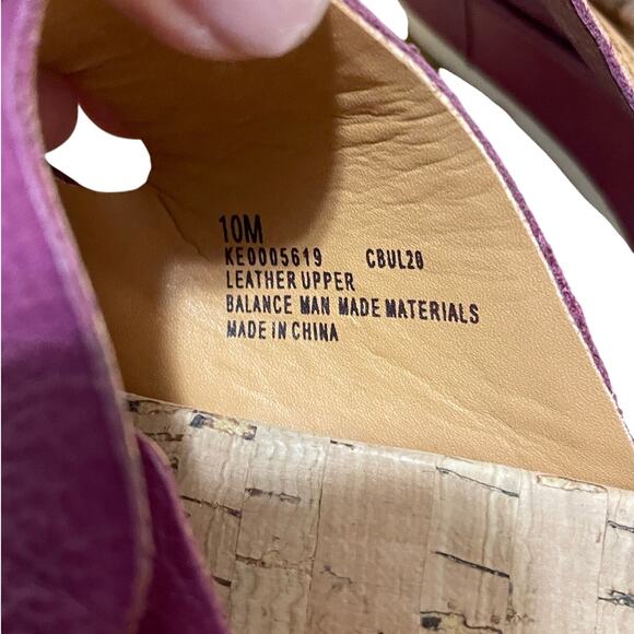 Kork-Ease Callie Criss Cross platform leather buckle sandals Pink slip on Sz 10 - Picture 5 of 7